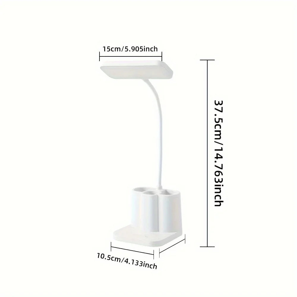 Desk lamp with adjustable arm and USB charging