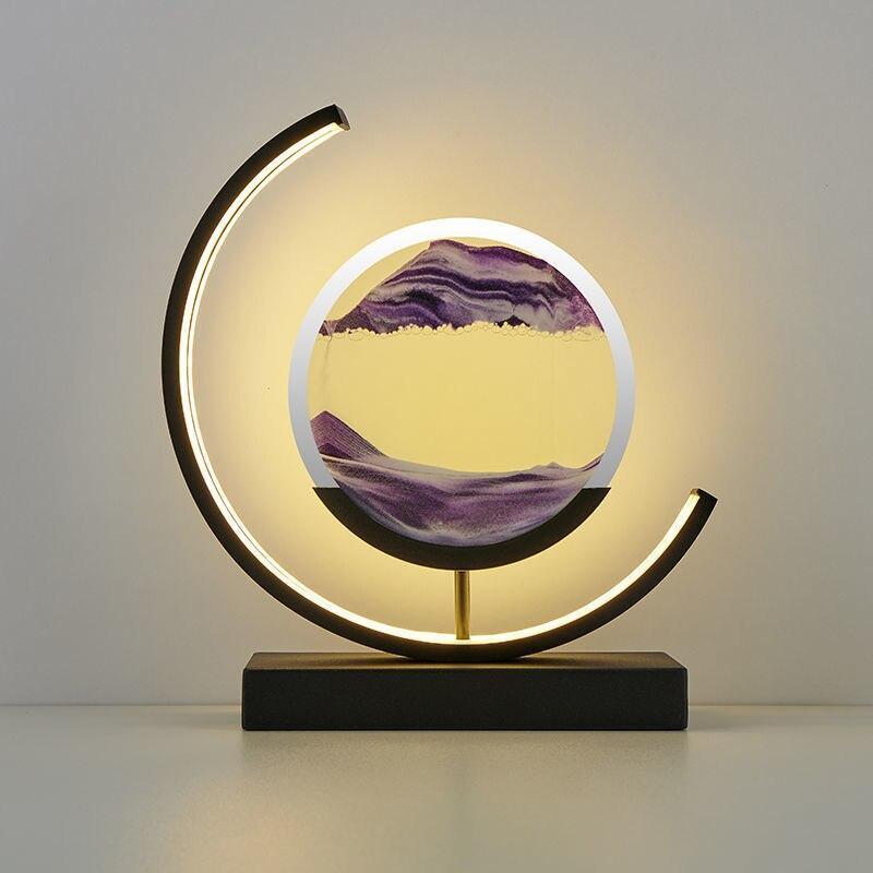 LED Tischlampe mit bewegender Sandlandschaft – dekoratives Licht
