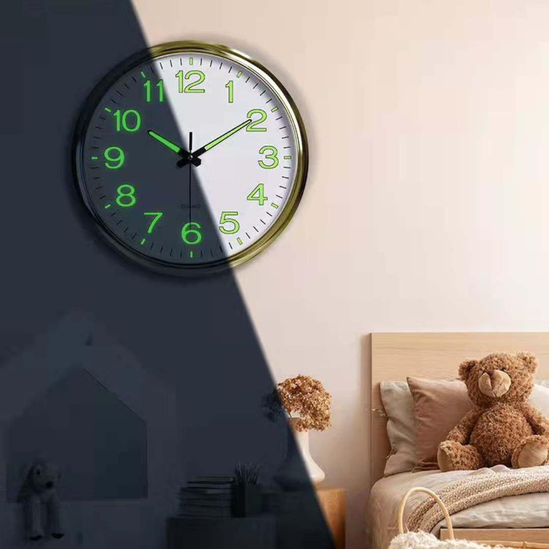 LED Wanduhr mit Beleuchtung – moderne Uhr für Wohnzimmer