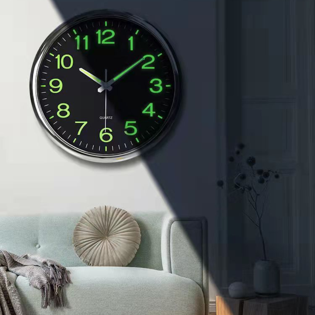 LED Wanduhr mit Beleuchtung – moderne Uhr für Wohnzimmer
