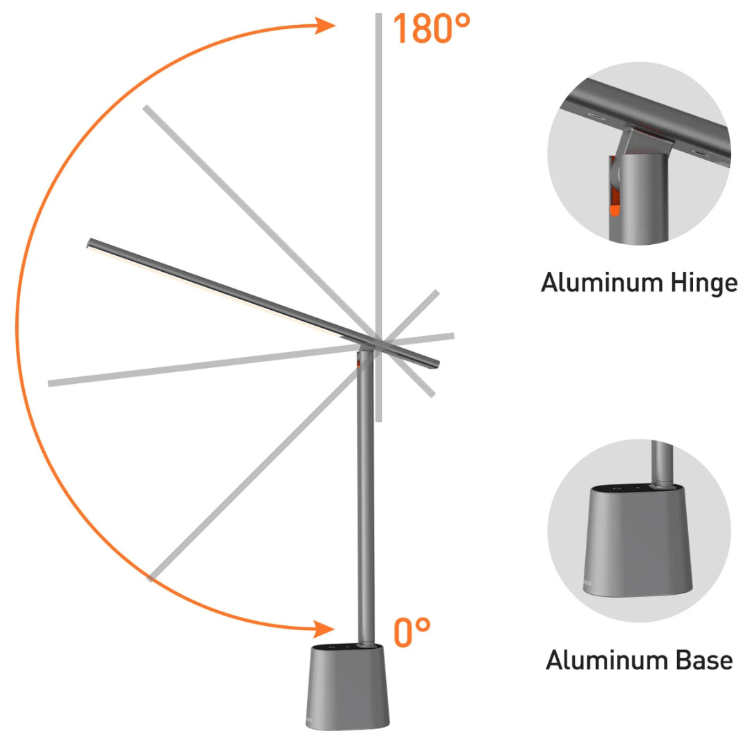 Faltbare LED-Schreibtischlampe dimmbar und kabellos