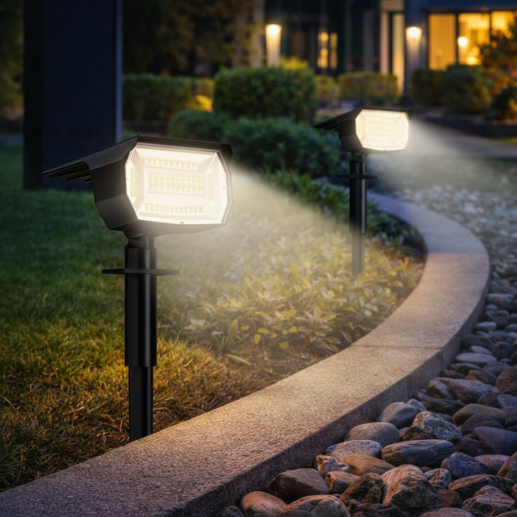 Solar Gartenleuchte mit LED und einstellbarer Helligkeit