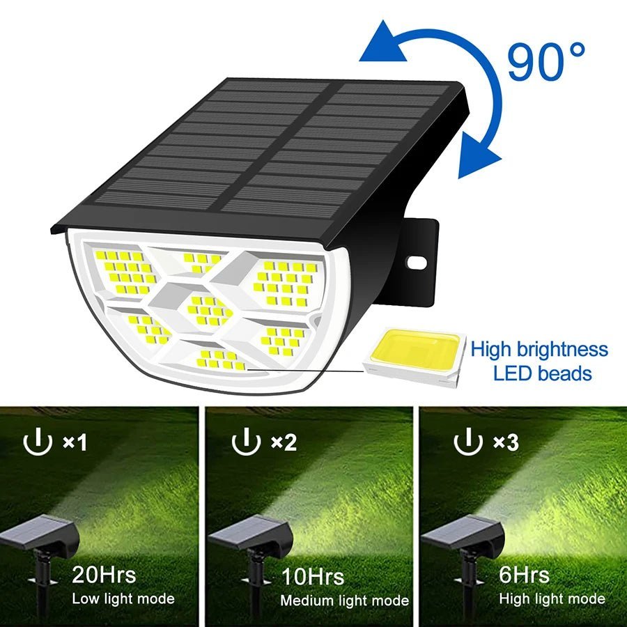 Solar Gartenleuchte mit LED und einstellbarer Helligkeit