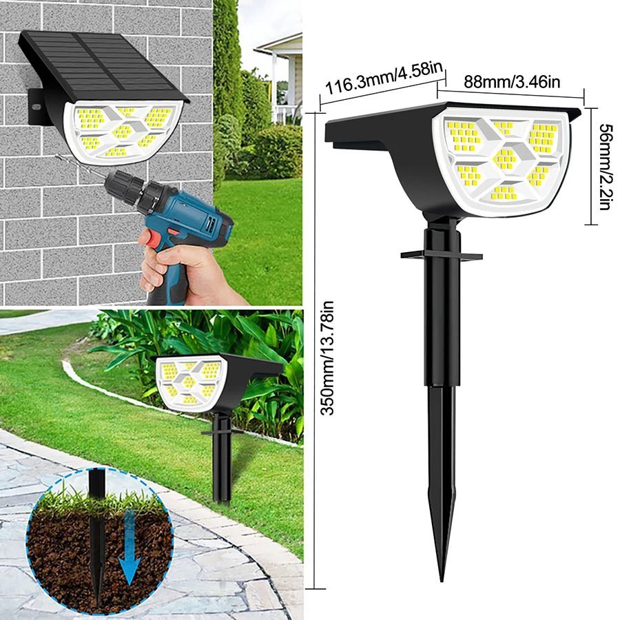 Solar Gartenleuchte mit LED und einstellbarer Helligkeit