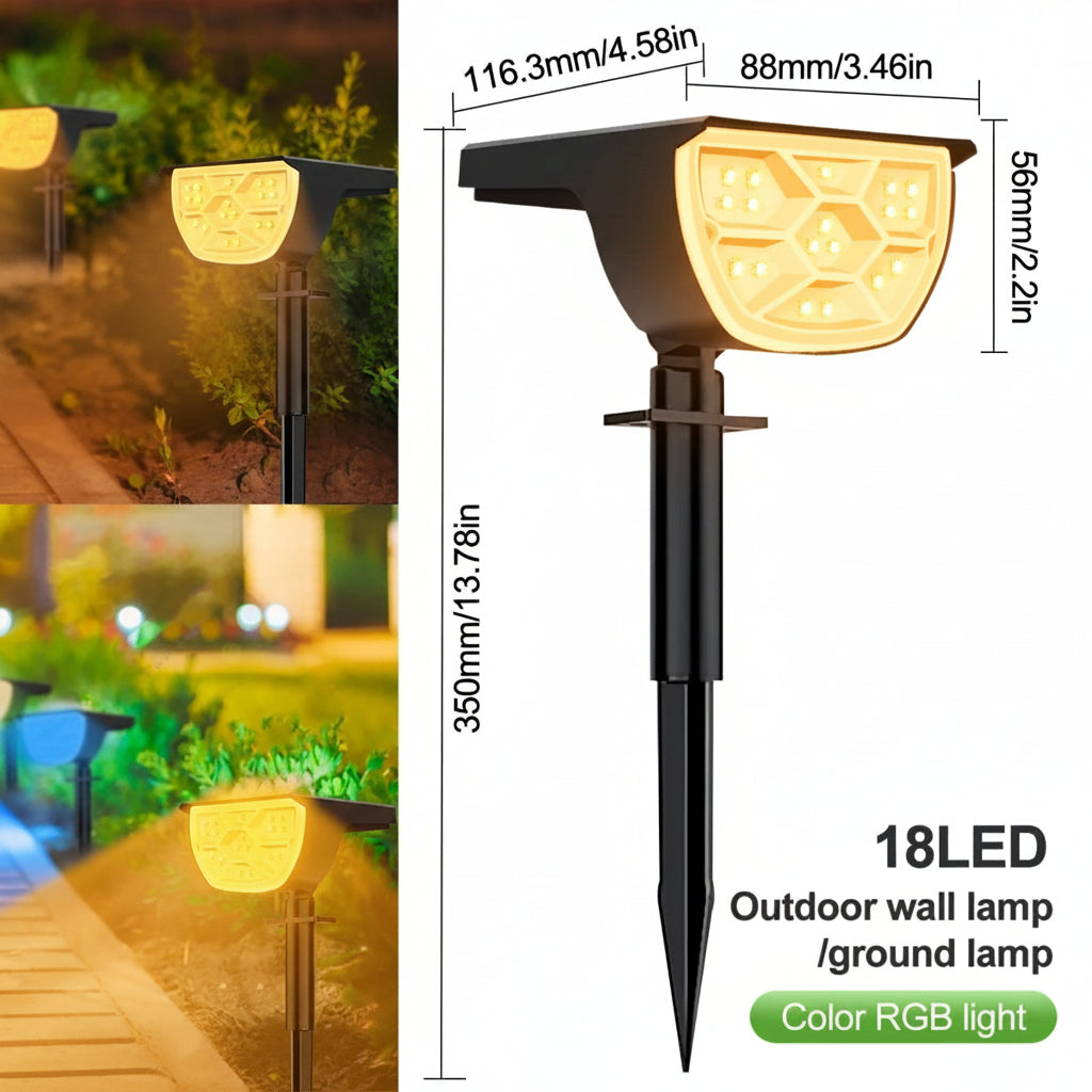 Solar Gartenleuchte mit LED und einstellbarer Helligkeit