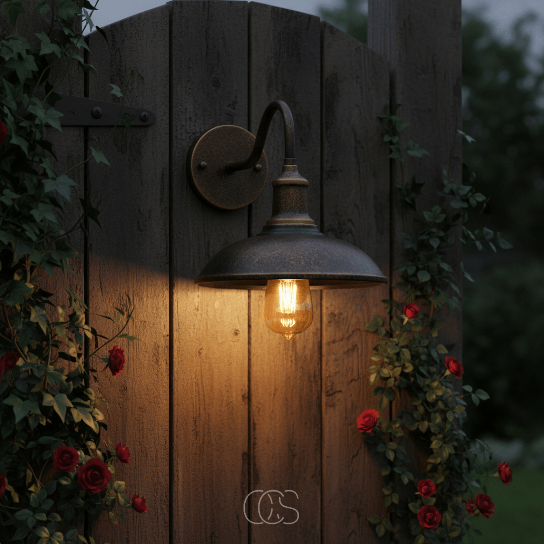 Vintage outdoor wall light - weatherproof wall lamp with warm light