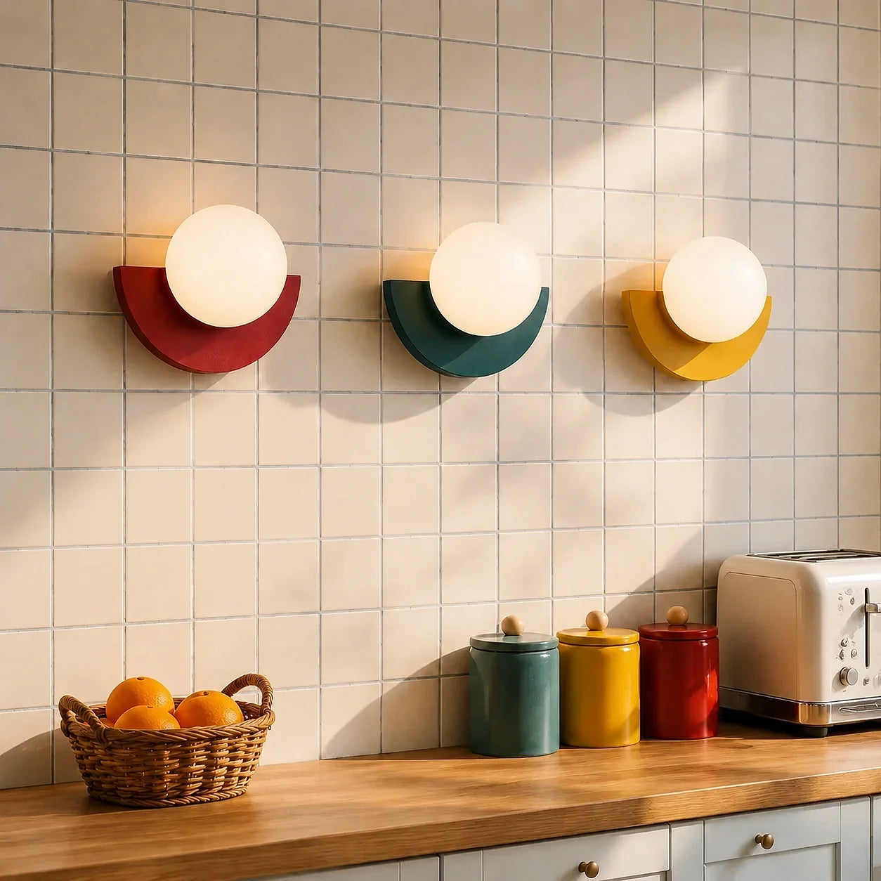 Minimalistische bunte Wandlampe – dekoratives Wandlicht