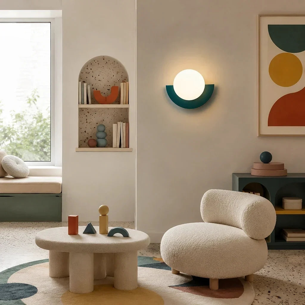 Minimalistische bunte Wandlampe – dekoratives Wandlicht