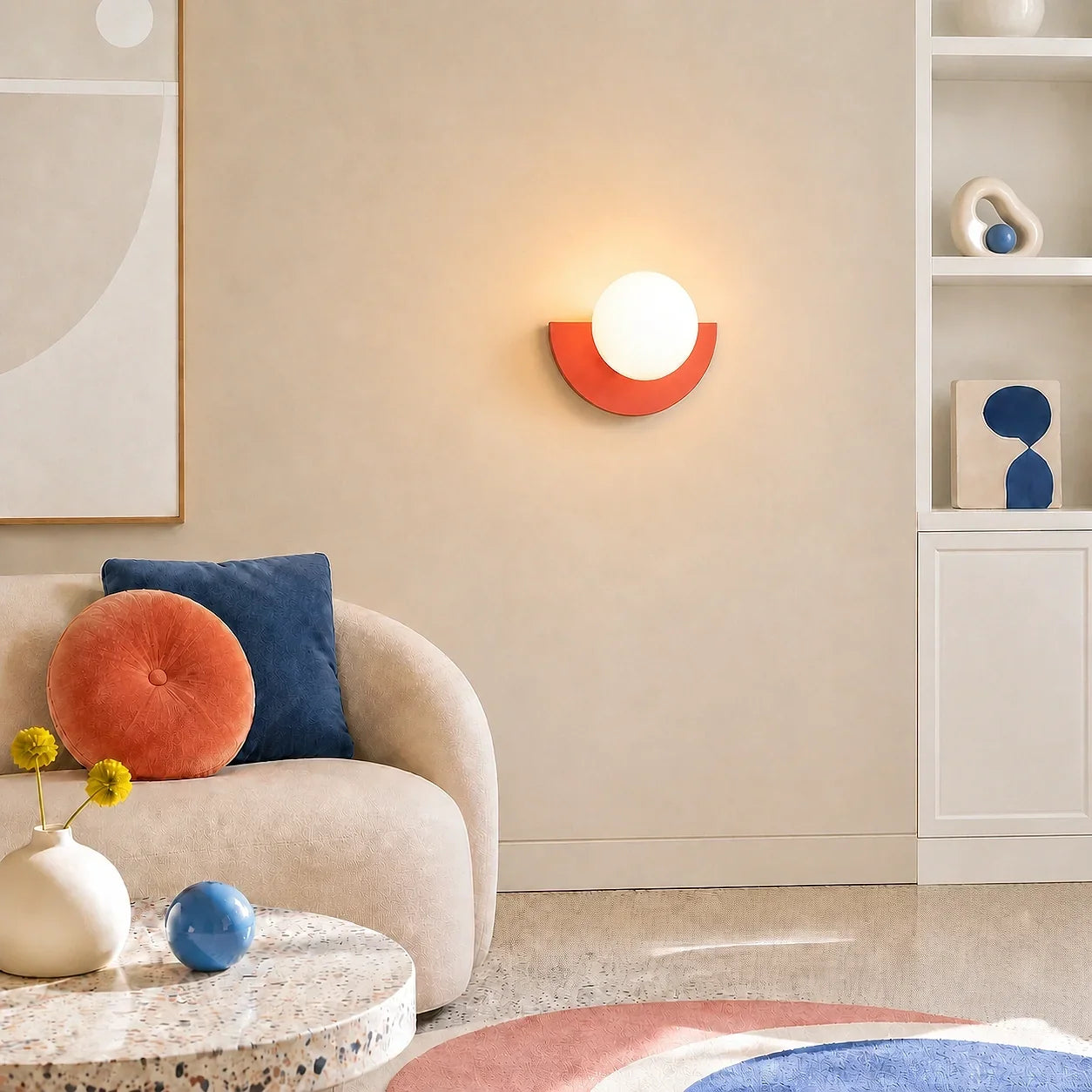 Minimalistische bunte Wandlampe – dekoratives Wandlicht