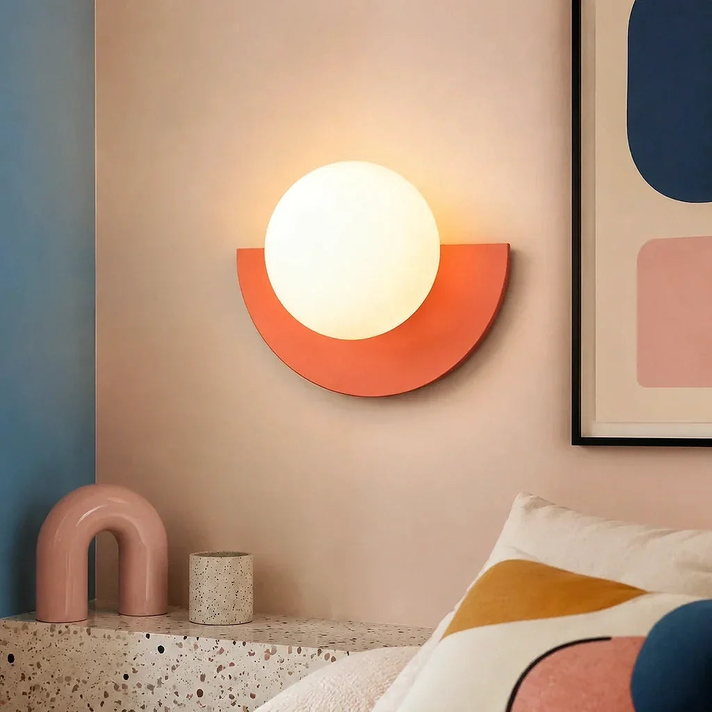 Minimalistische bunte Wandlampe – dekoratives Wandlicht