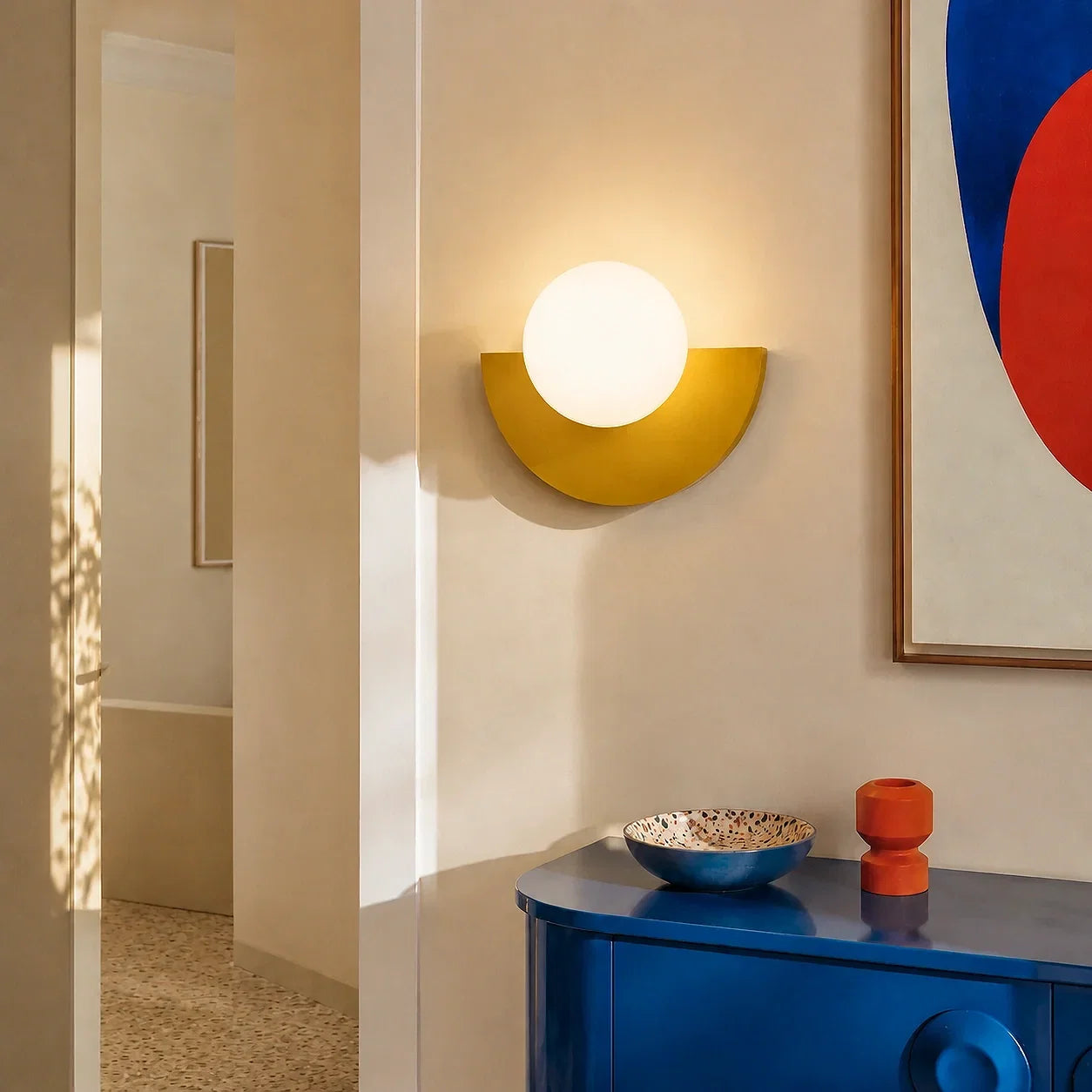 Minimalistische bunte Wandlampe – dekoratives Wandlicht