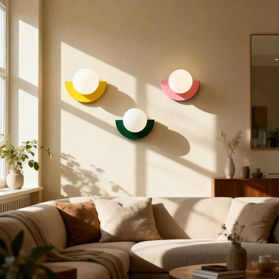 Minimalistische bunte Wandlampe – dekoratives Wandlicht