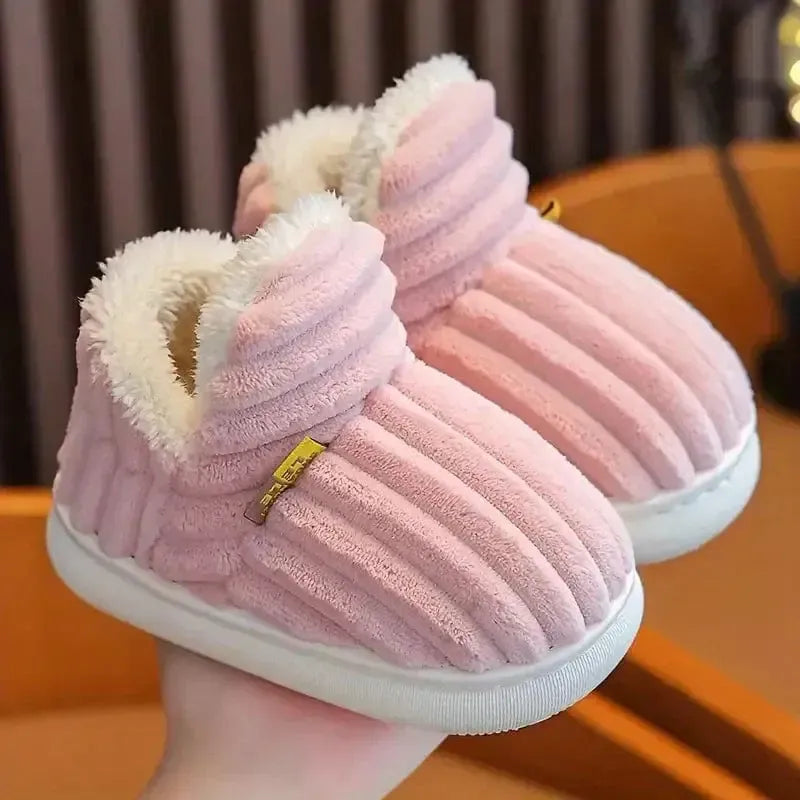 Warme Unisex Winterpantoffeln mit Plüschfutter für die ganze Familie