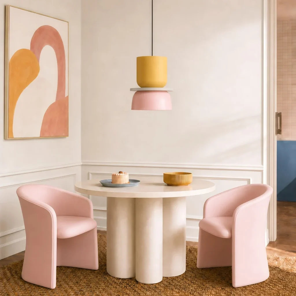 Nordische Pendelleuchte mit Farbblock-Design für moderne Räume