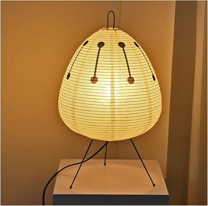 Reispapier Tischlampe Japanisches Design – Warmes diffuses Licht