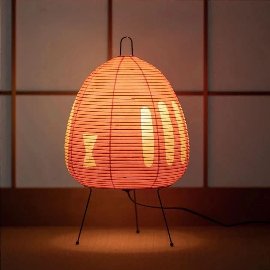 Reispapier Tischlampe Japanisches Design – Warmes diffuses Licht