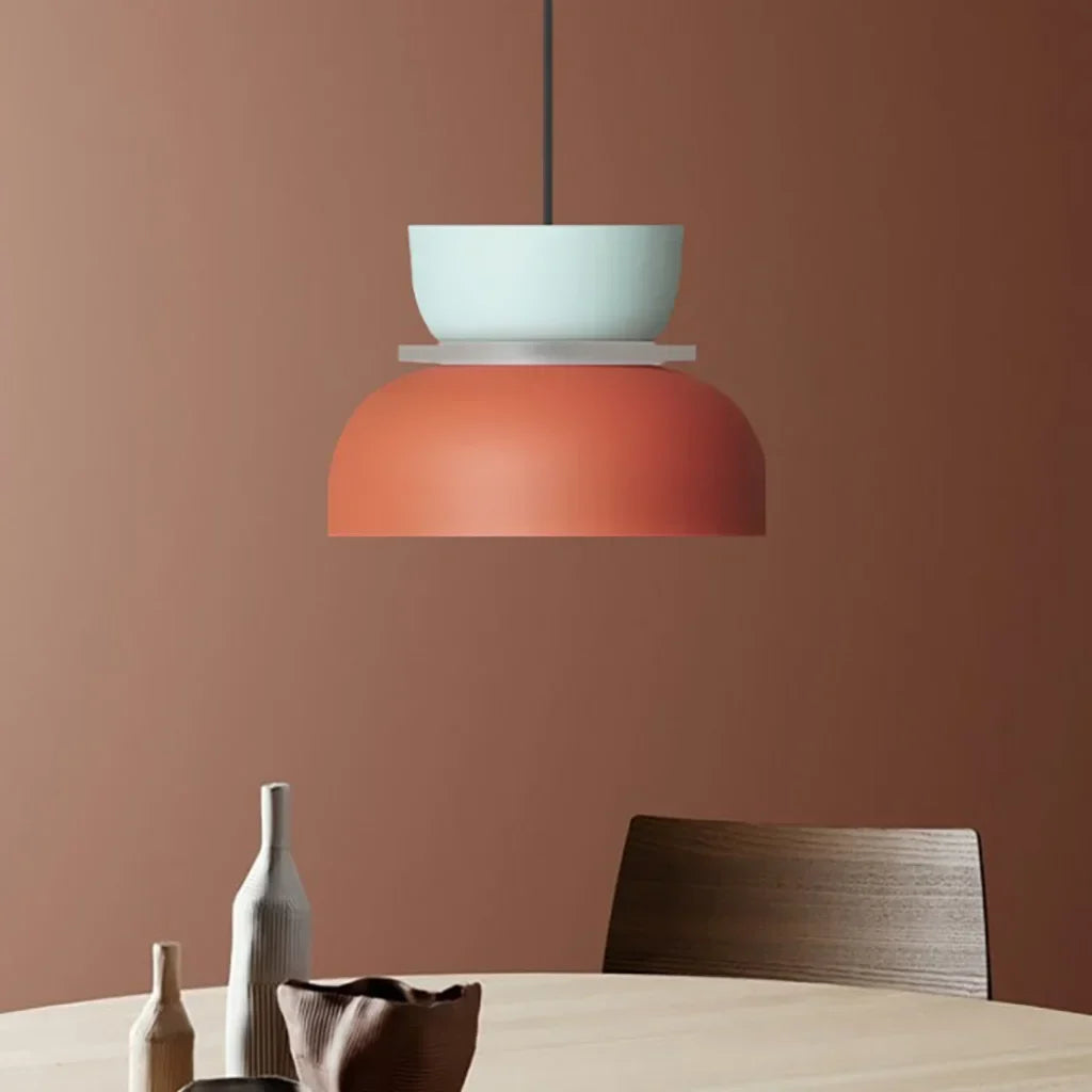 Nordische Pendelleuchte mit Farbblock-Design für moderne Räume