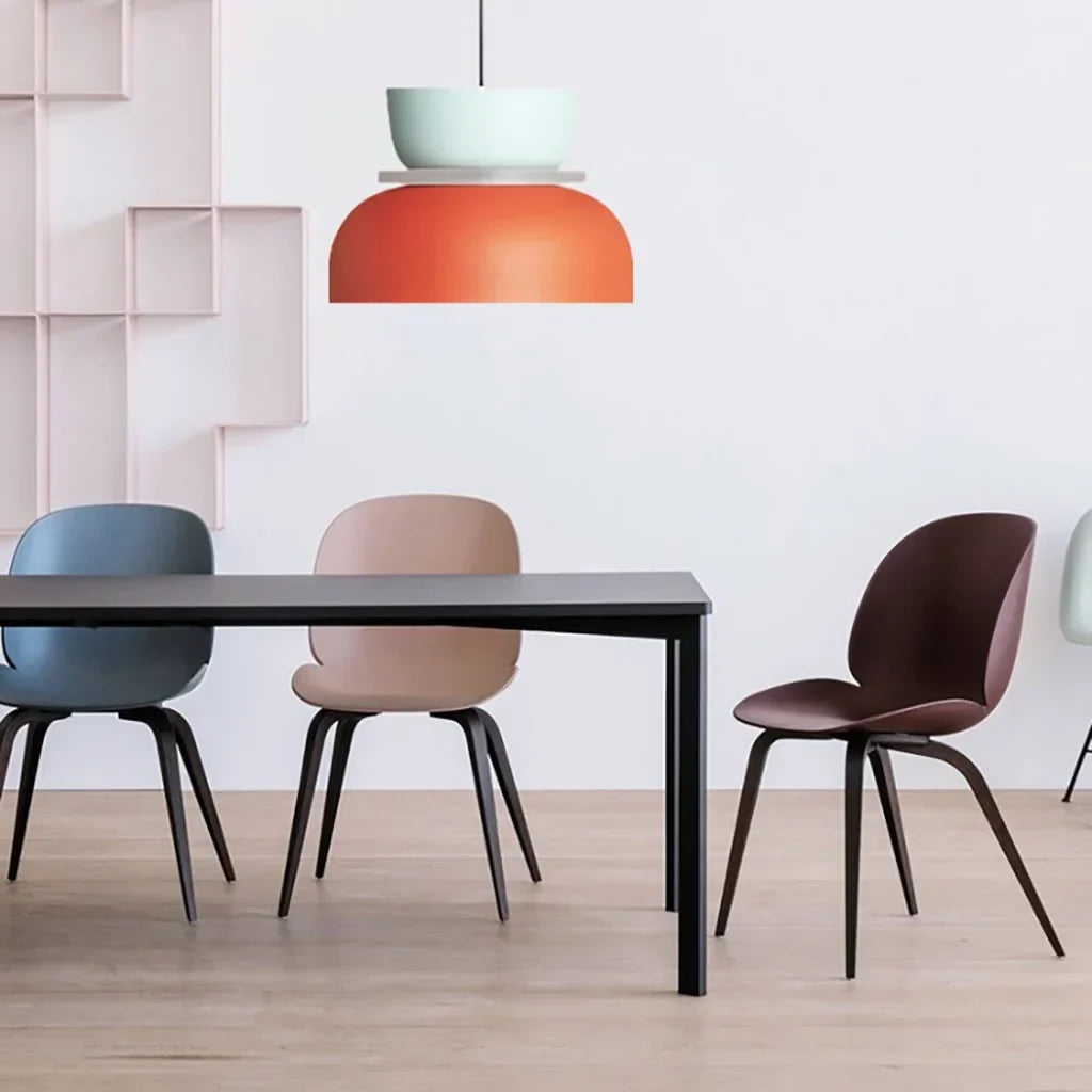 Nordische Pendelleuchte mit Farbblock-Design für moderne Räume