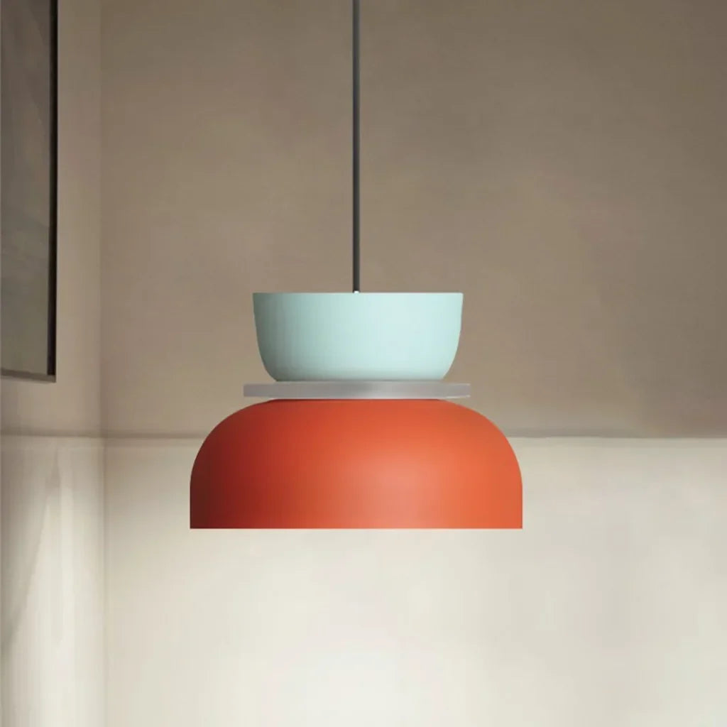 Nordische Pendelleuchte mit Farbblock-Design für moderne Räume