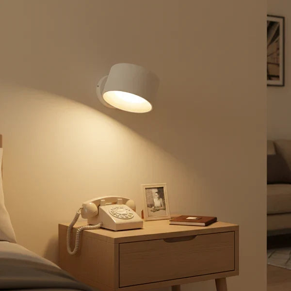 Kabellose LED-Wandleuchte mit drehbarem Kopf und USB-C