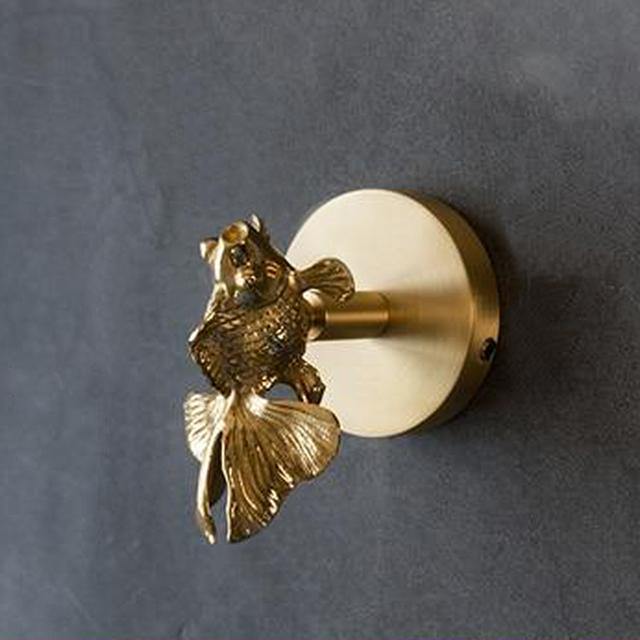 Messing-Wandhaken mit Tierkopf – dekorativer Kleiderhaken mit Gold-Finish
