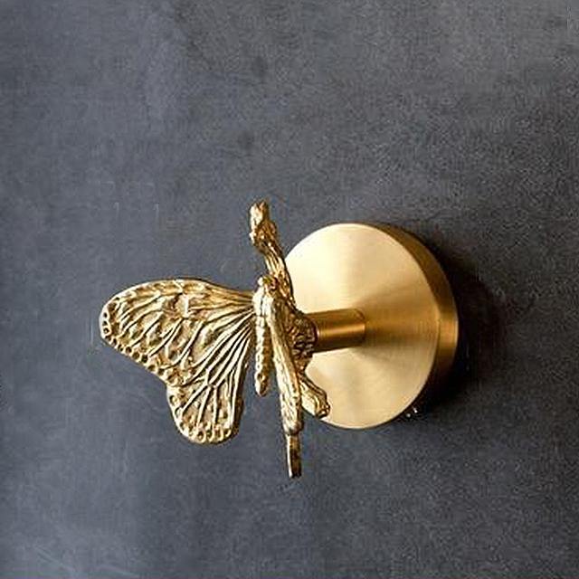 Messing-Wandhaken mit Tierkopf – dekorativer Kleiderhaken mit Gold-Finish