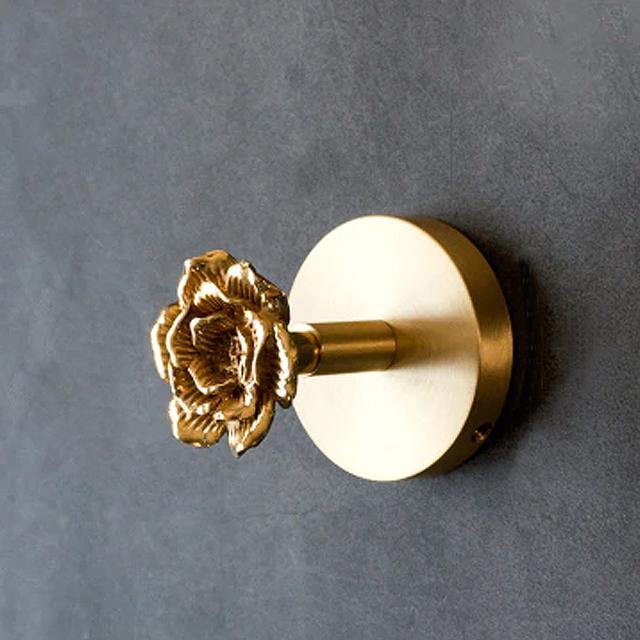 Messing-Wandhaken mit Tierkopf – dekorativer Kleiderhaken mit Gold-Finish