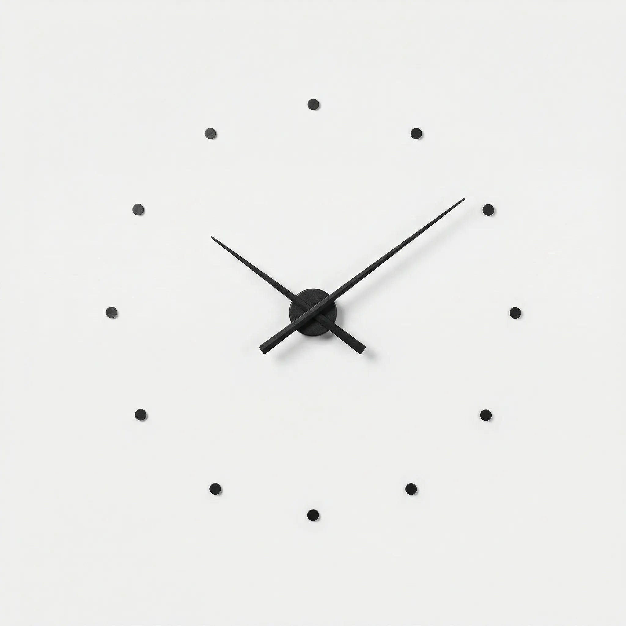 Minimalistische Wanduhr rahmenlos – leises Quarzwerk für moderne Räume