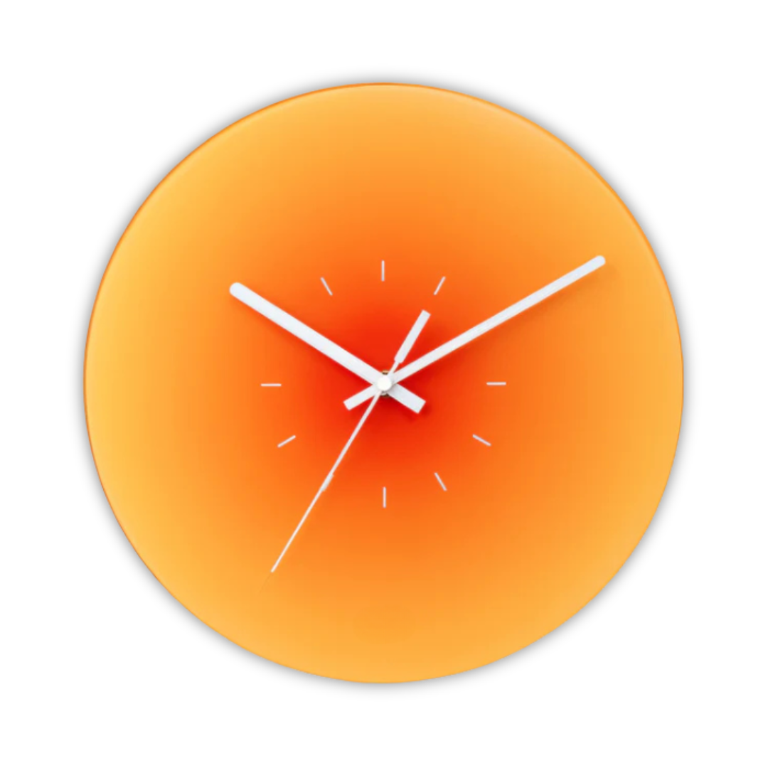 Wall Clock Made of Glass with Acrylic Dial – Modern and Silent