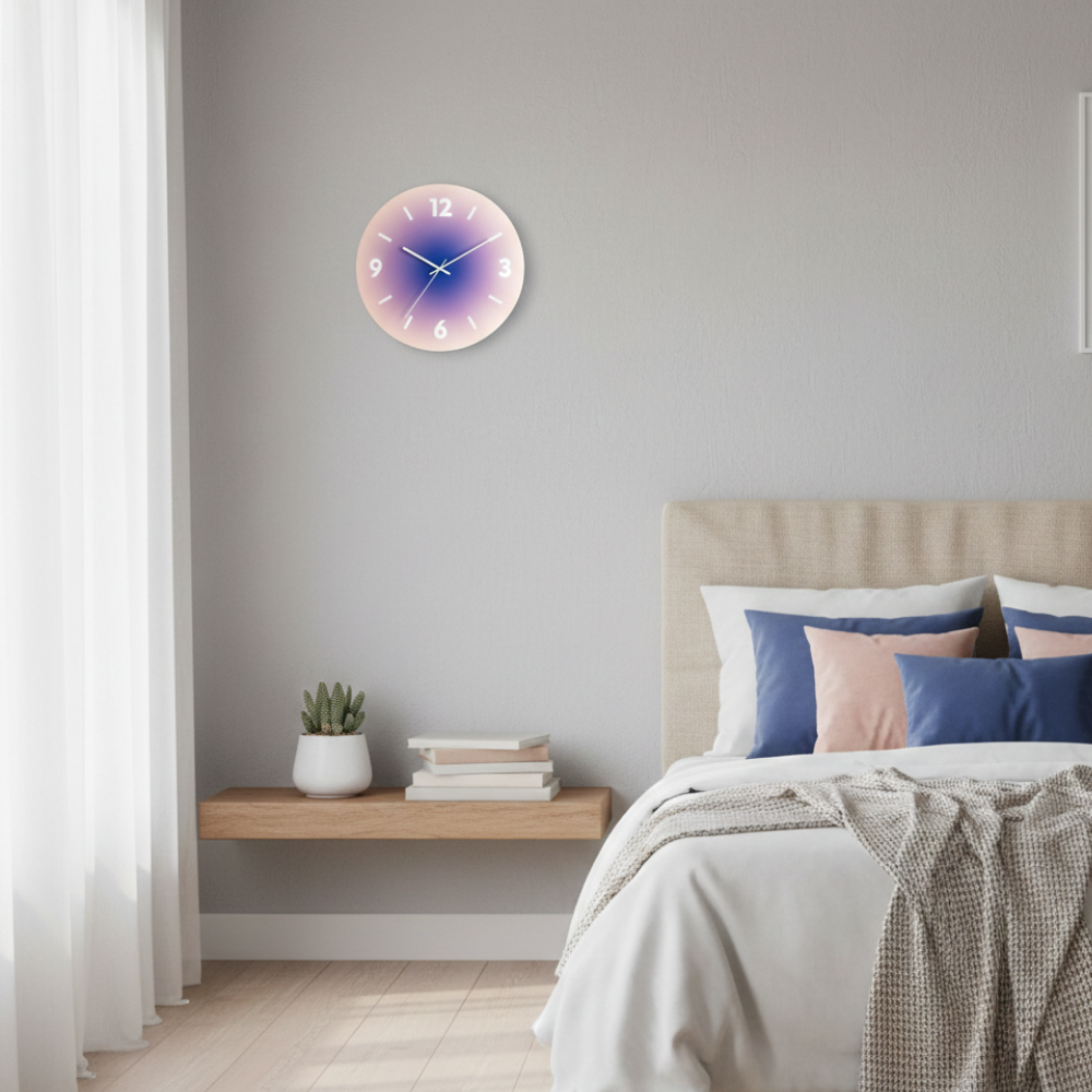 Wall Clock Made of Glass with Acrylic Dial – Modern and Silent