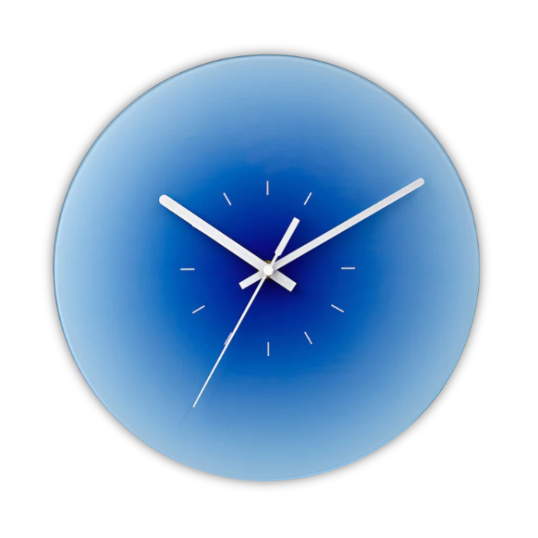 Wall Clock Made of Glass with Acrylic Dial – Modern and Silent