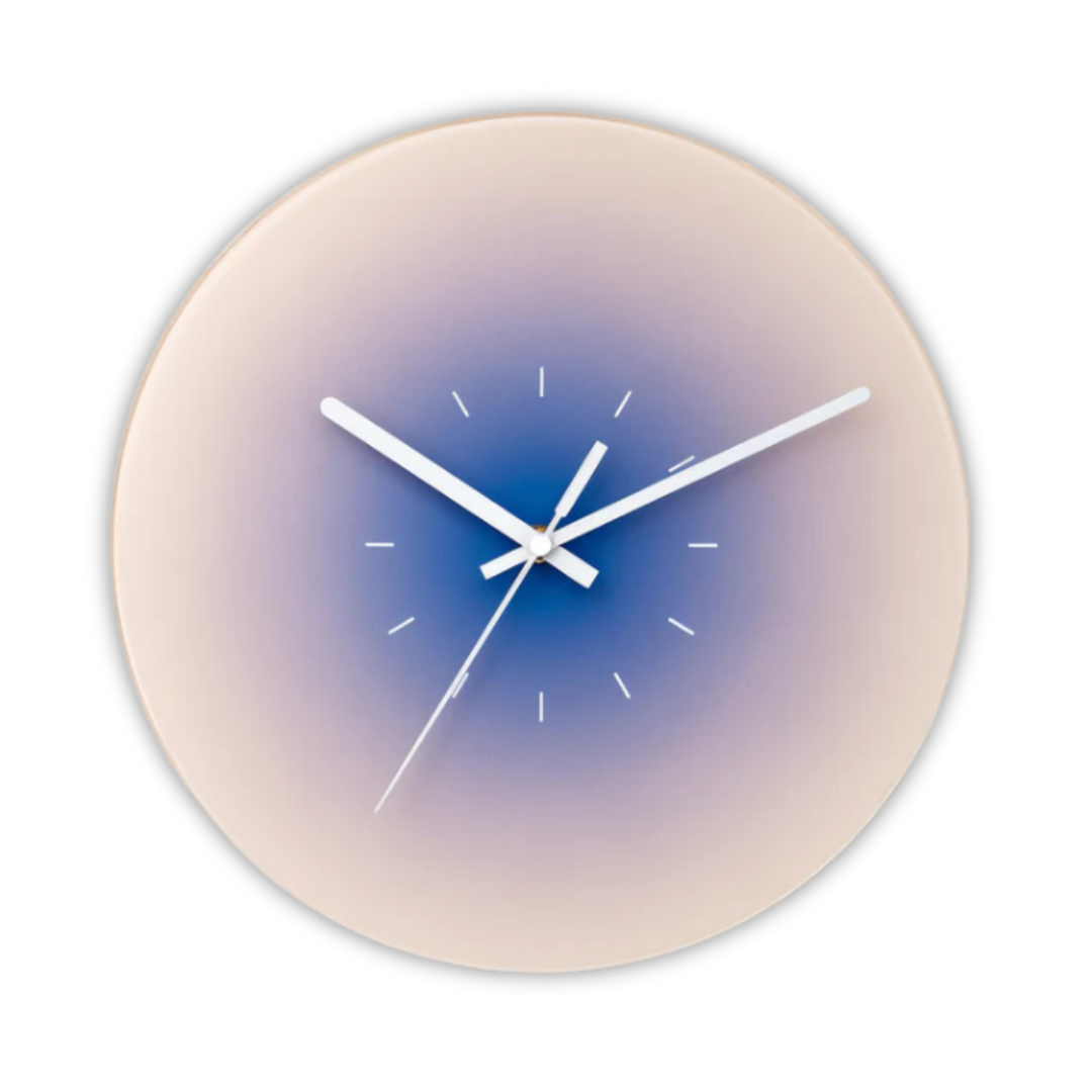 Wall Clock Made of Glass with Acrylic Dial – Modern and Silent