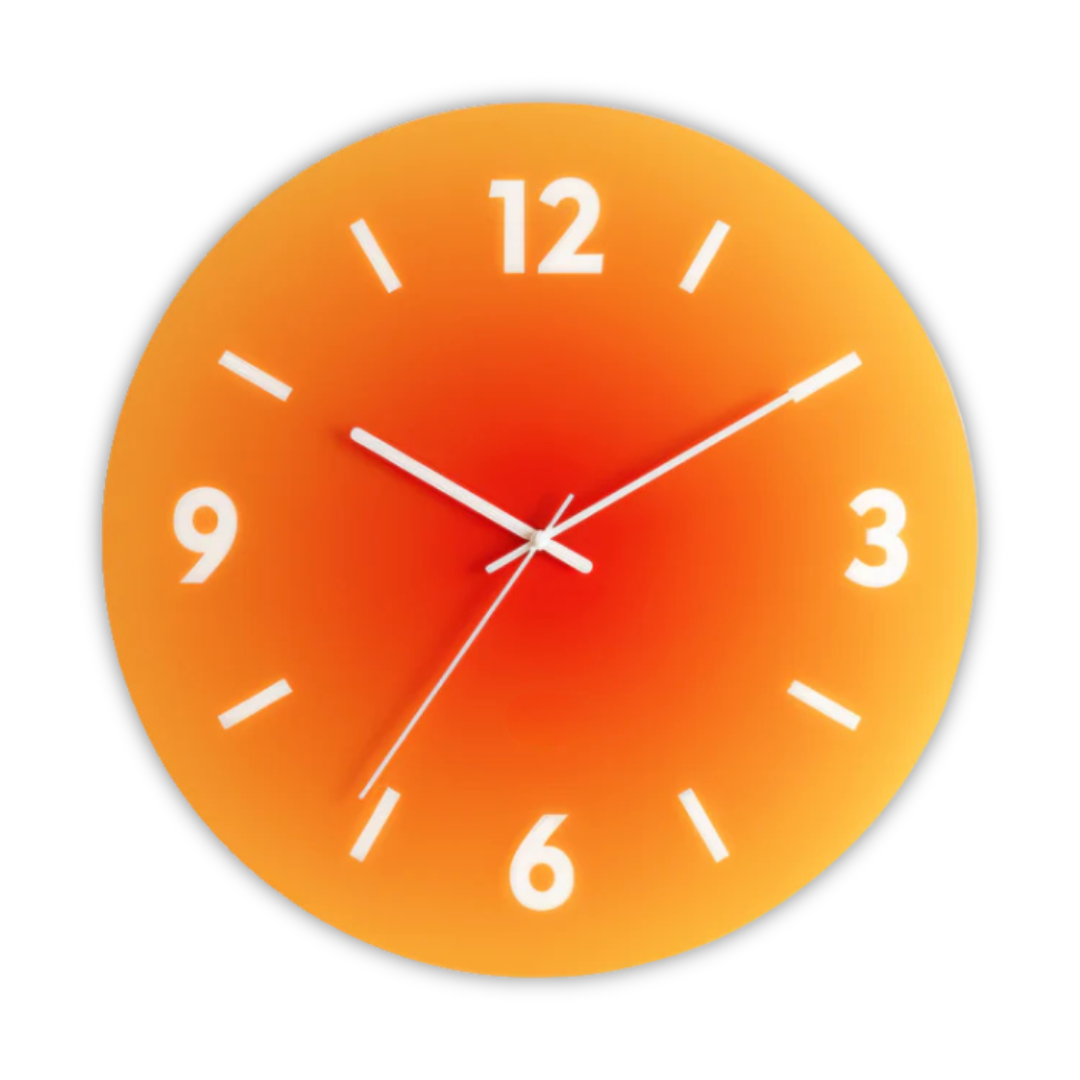 Wall Clock Made of Glass with Acrylic Dial – Modern and Silent