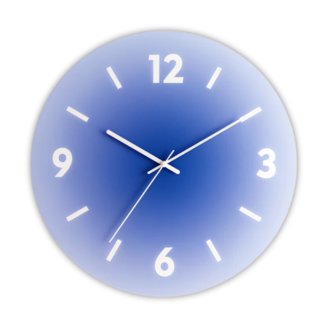 Wall Clock Made of Glass with Acrylic Dial – Modern and Silent