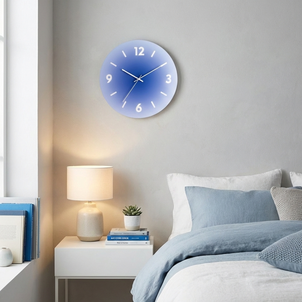 Wall Clock Made of Glass with Acrylic Dial – Modern and Silent