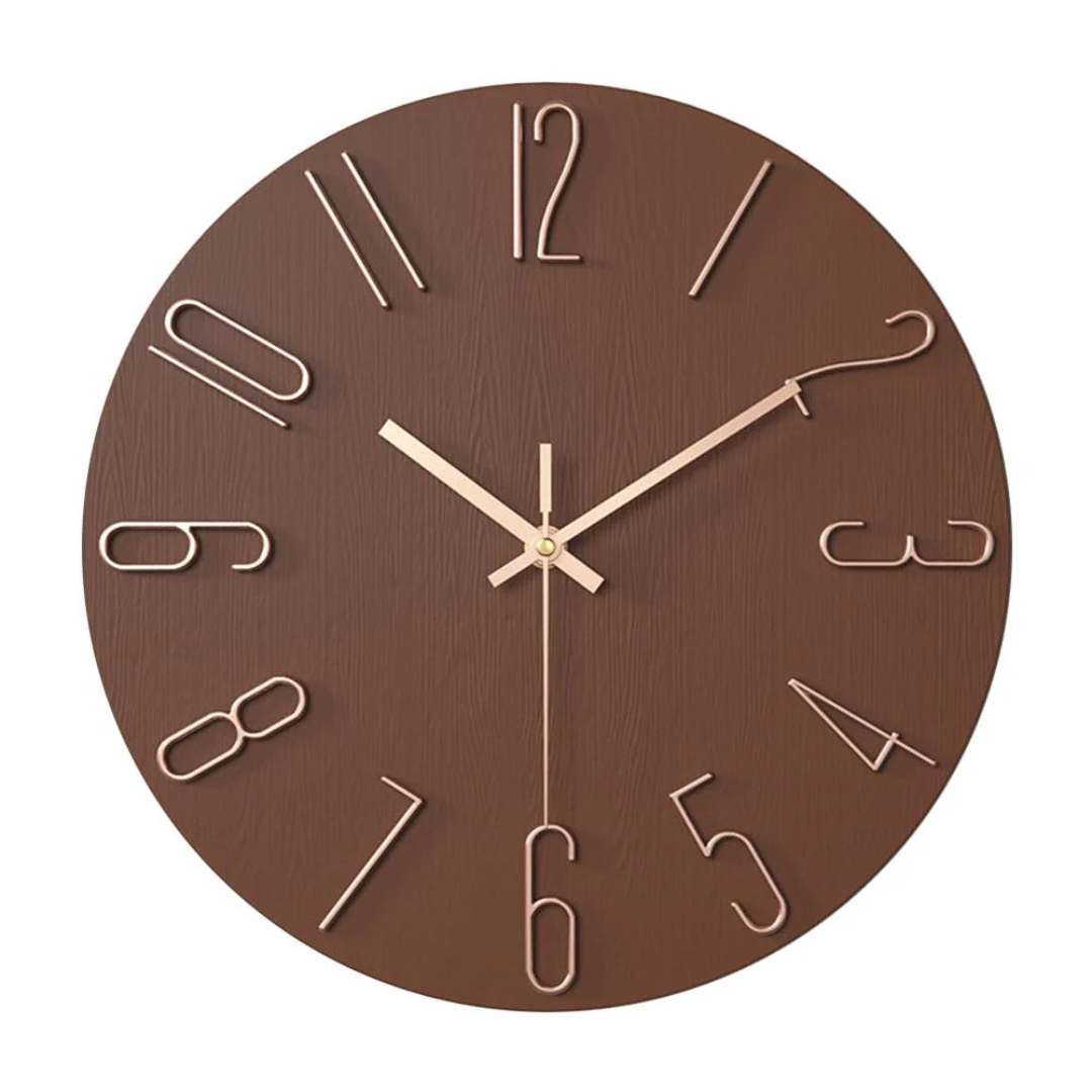 Moderne Wanduhr für Wohnzimmer – lautloser Quarzantrieb