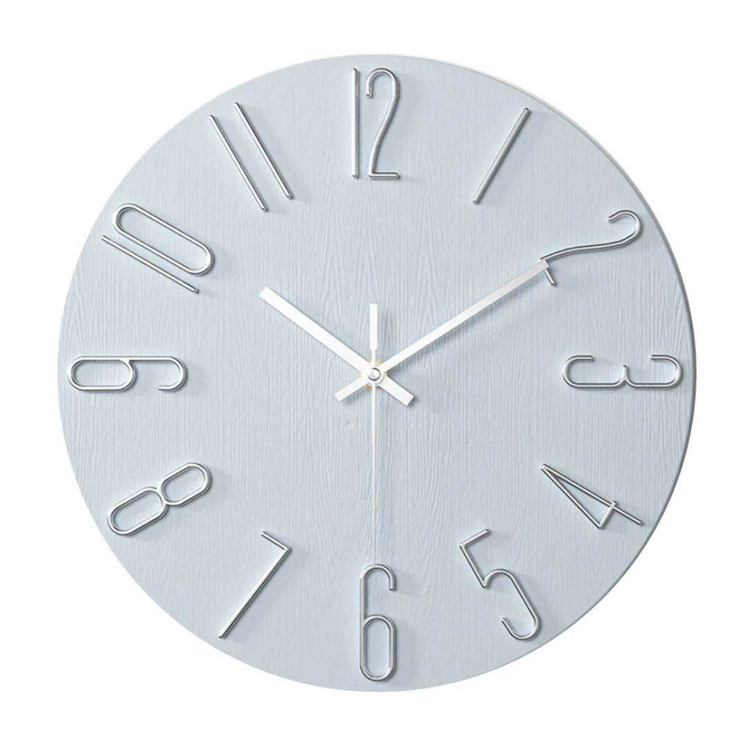 Moderne Wanduhr für Wohnzimmer – lautloser Quarzantrieb