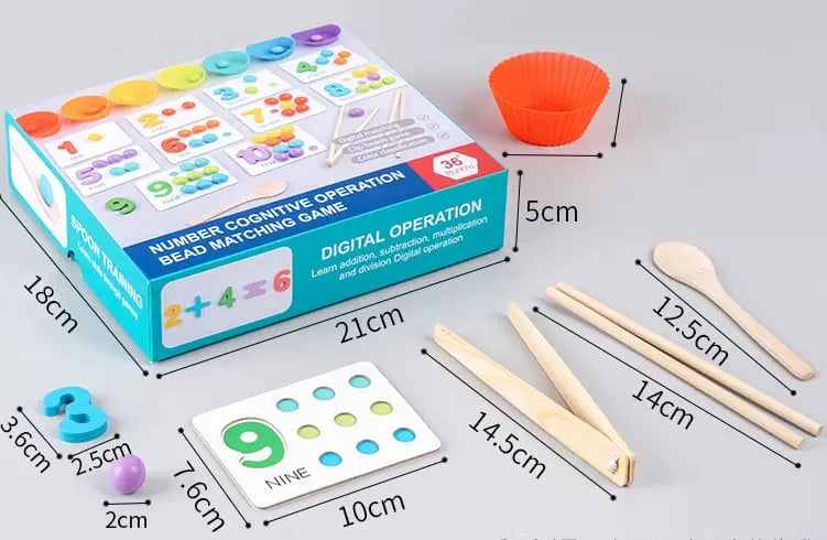 Holz-Zählperlen Montessori Mathe-Lernset product image 6