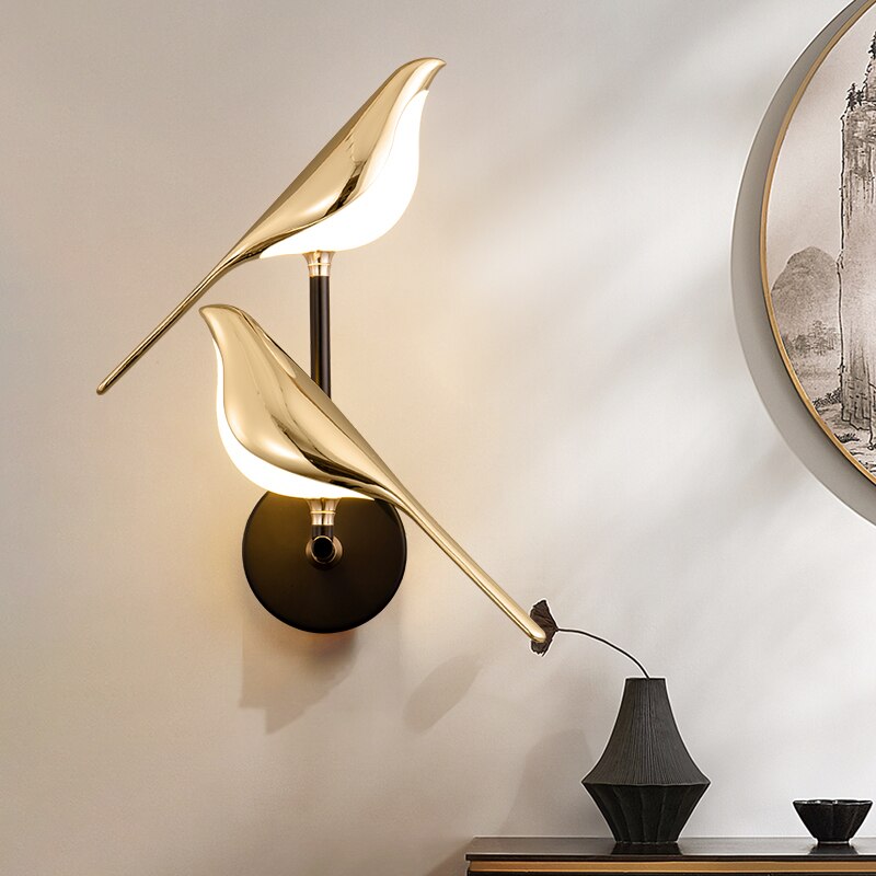 Vogel Wandlampe LED – moderne Wandleuchte mit magnetischer Befestigung