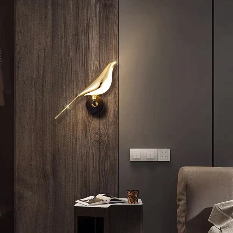 Vogel Wandlampe LED – moderne Wandleuchte mit magnetischer Befestigung