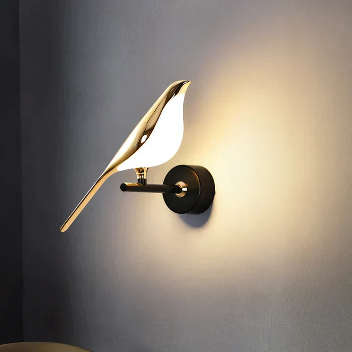 Vogel Wandlampe LED – moderne Wandleuchte mit magnetischer Befestigung