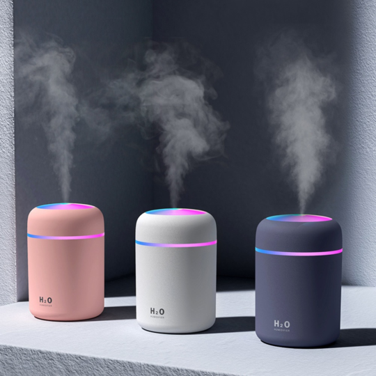 Ultrasonic Air Humidifier 300 ml with Color Ring Lighting Quiet