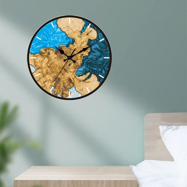 Transparent wall clock with silent movement and modern design