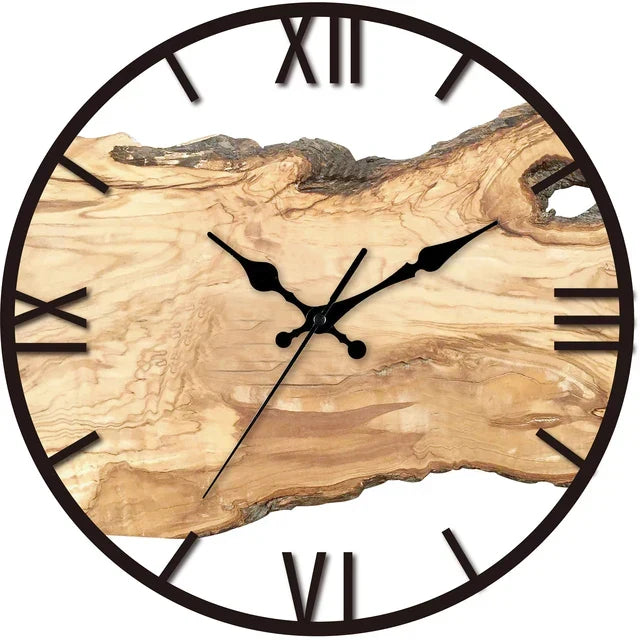 Transparent wall clock with silent movement and modern design