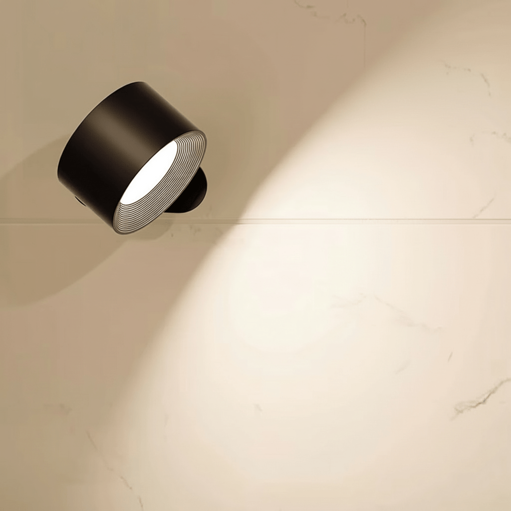 Kabellose LED-Wandleuchte mit drehbarem Kopf und USB-C