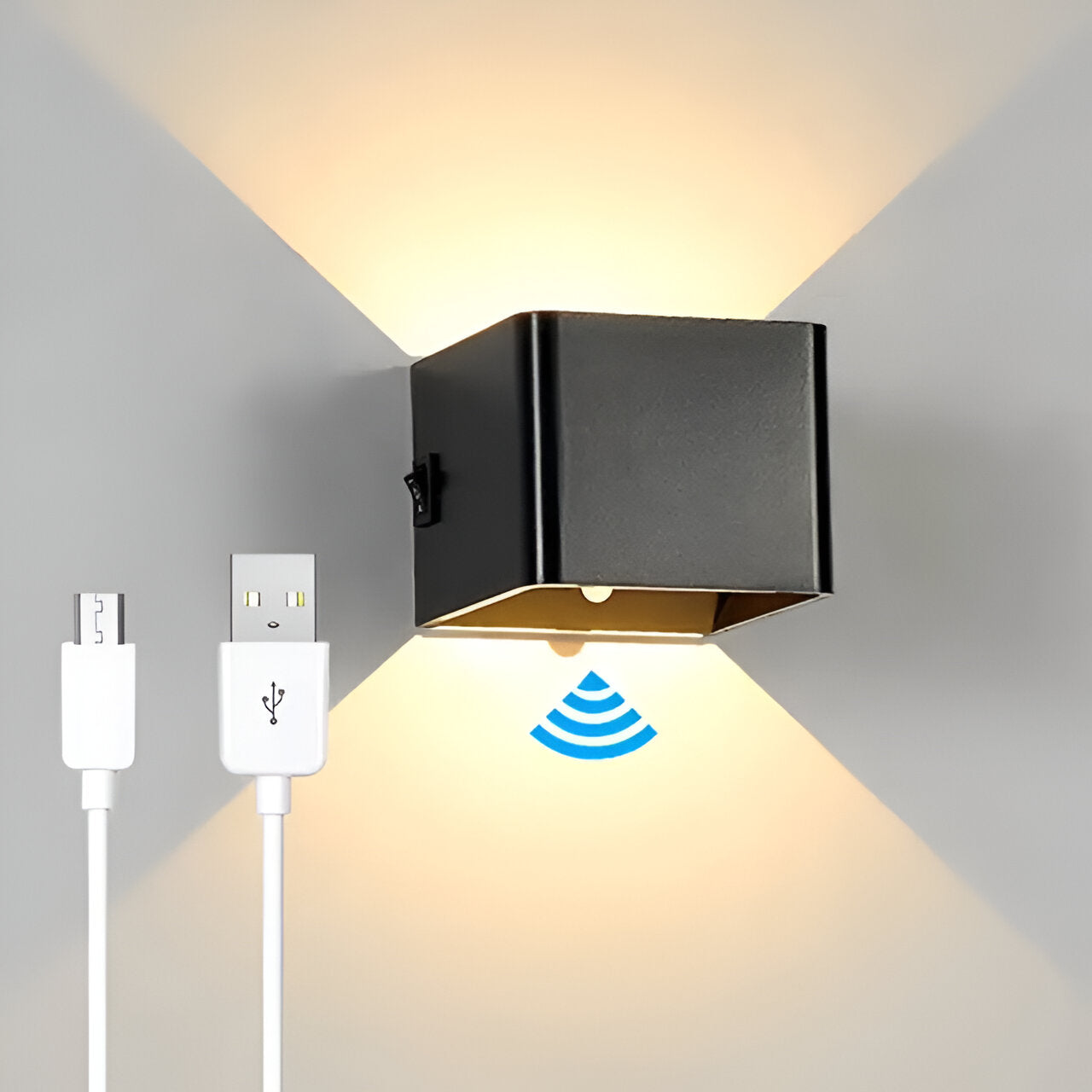 Wall Light with USB & Mains Connection – Warm & Cool White