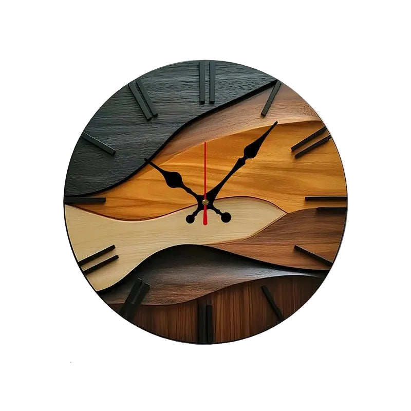 Round wall clock with a silent movement and Scandinavian design