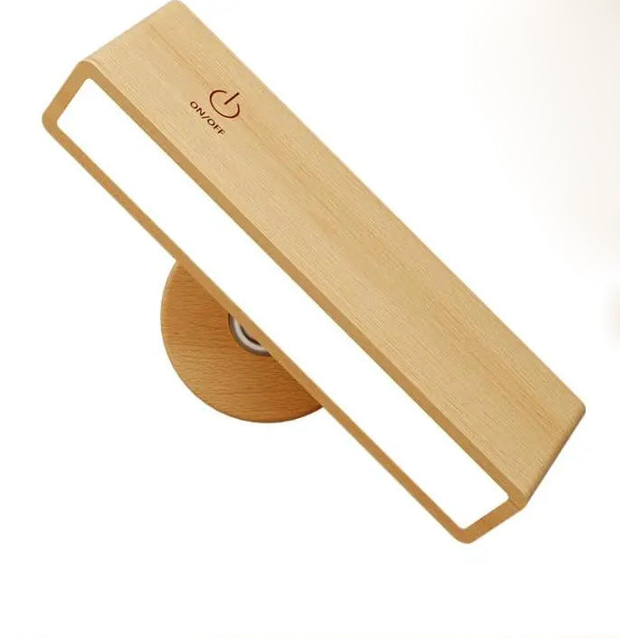 Kabellose Wandlampe mit Holzfinish – wiederaufladbar und dimmbar