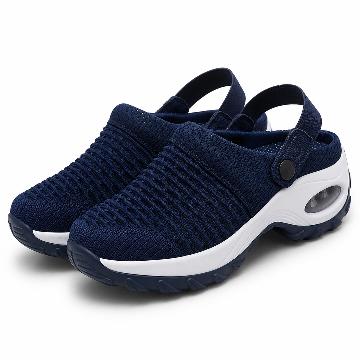 Orthopedic women's clogs - air-cushioning with mesh upper