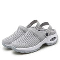 Orthopedic women's clogs - air-cushioning with mesh upper